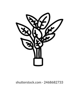  Bird of Paradise Isolated Icon, vector illustration
