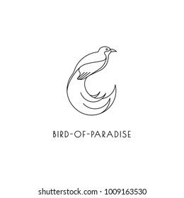 Bird of Paradise outline icon