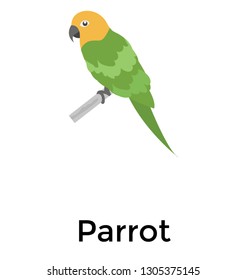 Bird, parrot flat icon 