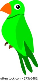 Vector animal aislado de loro de aves