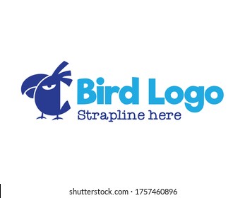 Diseño del logotipo del vector del loro