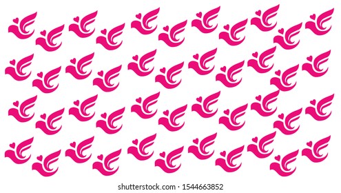 bird pattern background colourful.-vector illustration