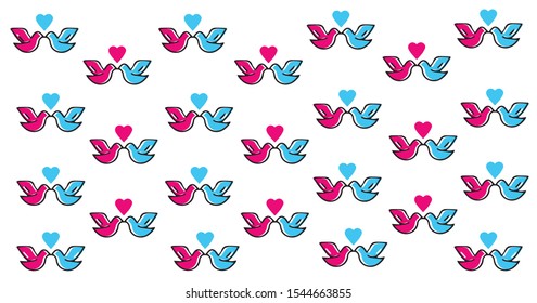 bird pattern background colourful.-vector illustration