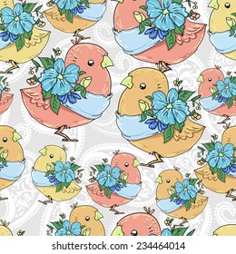 bird pattern color. fashion textiles. bright beautiful bird. vector bird