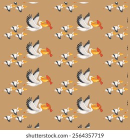 bird pattern design with background