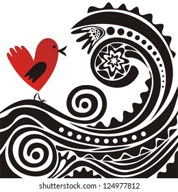 Bird pattern vector illustration