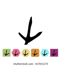 Bird paw print icon