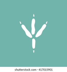Bird paw print icon