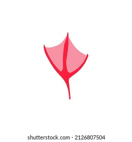 Bird paw print. Symbol, logo illustration. Vector graphics.