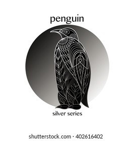 Bird Penguin. Vector illustration.