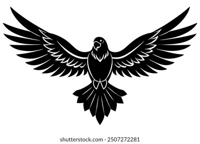 Bird perched on a branch,vector art