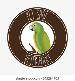 bird pet shop icon
