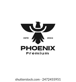 bird phoenix fly minimal vector logo design