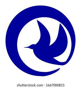 bird picture and blue circle and white backgroun for the logo