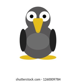 Bird Pigeon vector illustration of a cute cartoon animal character for kids.
