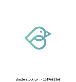 BIRD PIN logo icon vector