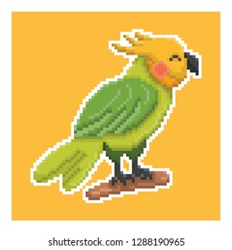 Bird In Pixel Art Style