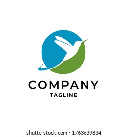 Bird and Planet Company Logo Template