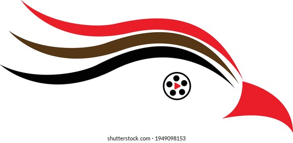 Bird Play Eye Film Entertainment Media Cinema Technology Logo Vector Icon