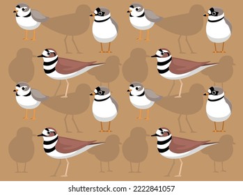 Bird Plover Character Seamless Wallpaper Background