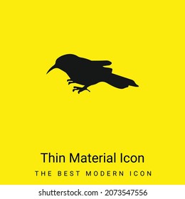 Bird Plover Side Shape minimal bright yellow material icon