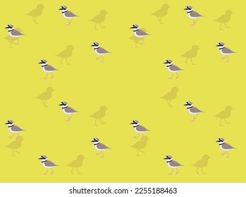 Ave Plover Walking Cute Cartoon Poses de fondo de fondo de fondo de fondo de fondo
