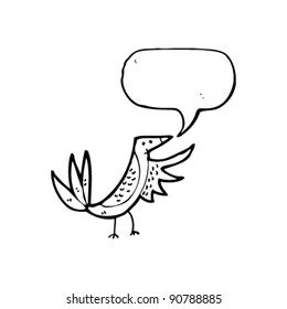 caricatura del ala señaladora de pájaro