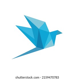 Bird polygonal colorful logo template design