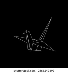 Bird Polygonal Lines, can use for Logo, Pictogram, Animal Figure, Website, Apps, or Graphic Design Element. Vector Illustration