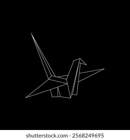 Bird Polygonal Lines, can use for Logo, Pictogram, Animal Figure, Website, Apps, or Graphic Design Element. Vector Illustration