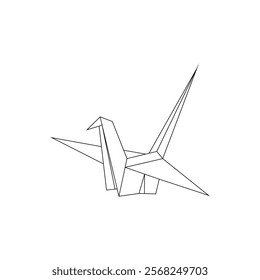 Bird Polygonal Lines, can use for Logo, Pictogram, Animal Figure, Website, Apps, or Graphic Design Element. Vector Illustration