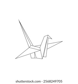 Bird Polygonal Lines, can use for Logo, Pictogram, Animal Figure, Website, Apps, or Graphic Design Element. Vector Illustration