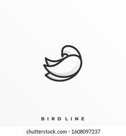 Bird Pose Illustration Vector Template. Suitable for Creative Industry, Multimedia, entertainment, Educations, Shop, and any related business