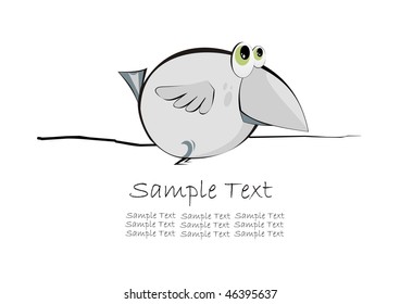 bird postcard with an example text