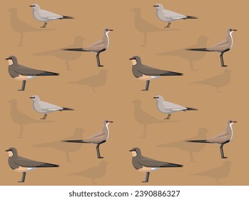 Bird Pratincole Cute Seamless Wallpaper Background