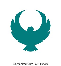 Bird of prey circular logo or emblem.