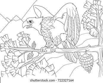 Download Eagle Coloring Pages Stock Vectors Images Vector Art Shutterstock