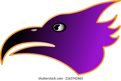 bird of prey icon with color gradation
