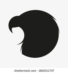 Bird of prey silhouette logo. Vector icon illustration.