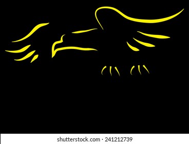 Bird of Prey. Vector 