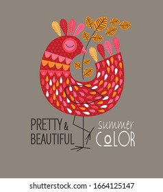 bird print t shirt vector