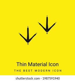 Bird Prints minimal bright yellow material icon