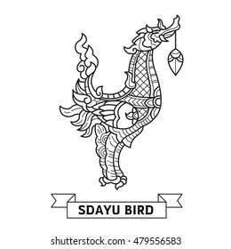 Bird from ramayana tales.   svg