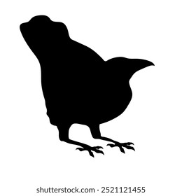 Bird Raven Crow Black Silhouette for Icon.