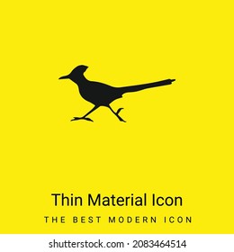 Bird Roadrunner Shape minimal bright yellow material icon
