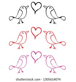 Bird romantic icon