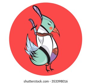 bird samurai print