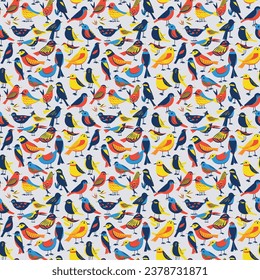 Bird Seamless Pattern Backgound, Seamless bird, vector bird