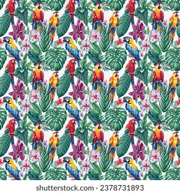 Bird Seamless Pattern Backgound, Seamless bird, vector bird