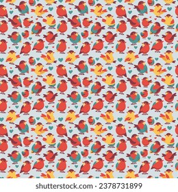 Bird Seamless Pattern Backgound, Seamless bird, vector bird